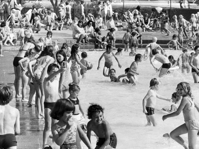 Memories of a hot summer - the pool in August 1974.