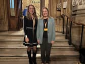 Rebeka Polgar from Tigers Eye and Dr Jenny Burbage from the University of Portsmouth at Parliament