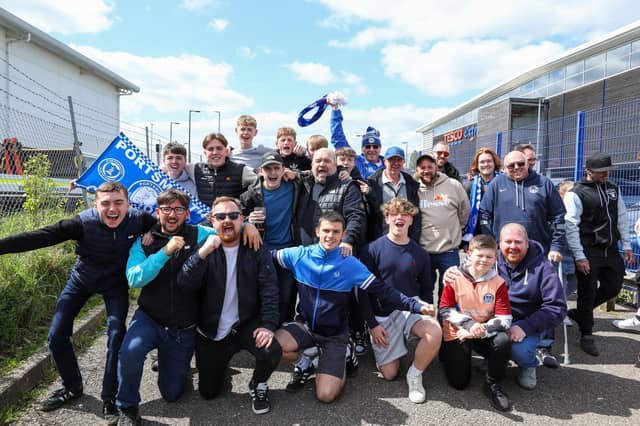 Pompey fans before the last home game of the season, Portsmouth v Wigan Athletic, at Fratton Park, Portsmouth
Picture: Chris Moorhouse (200424-032)