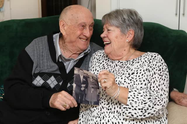 Harry and Vera Davies pictured celebrating their Diamond Wedding anniversary - 60 years of marriage on Dec 2nd.They are pictured at their home in Southsea.Picture: Sam Stephenson