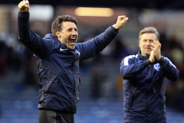 Danny and Nicky Cowley celebrate on Saturday.