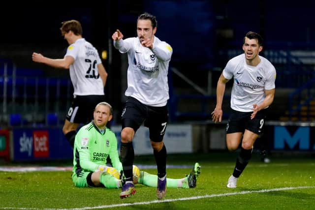 Pompey claimed another win over a promotion rival on Saturday, this time Ipswich, to climb to third in League One. Picture: Simon Davies/ProSportsImages