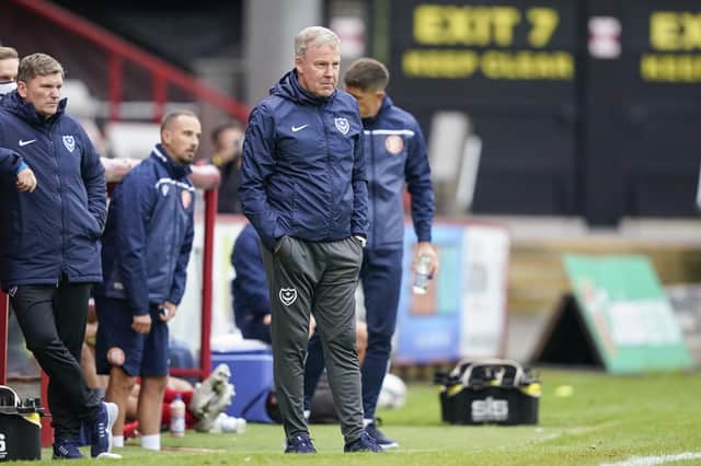 Kenny Jackett witnessed his Pompey side given an uncomfortable time against League Two Stevenage in the Carabao Cup on Saturday. Picture: Jason Brown/ProSportsImages