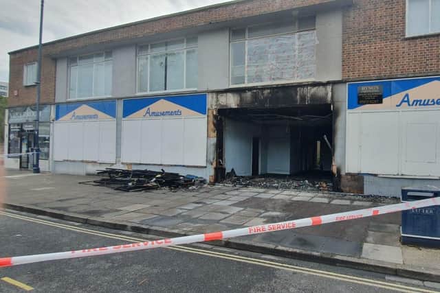 After math of the fire at the amusements in Commercial Road, Portsmouth. Picture: Habibur Rahman