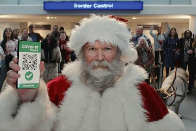A still from the Tesco Christmas advert, titled This Christmas, Nothing's Stopping Us.