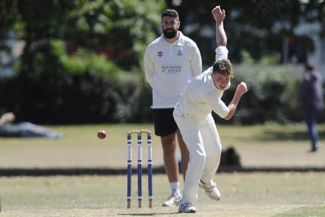 Havant debutant Darryn Stares bowling against Portsmouth & Southsea. Picture: Ian Hargreaves