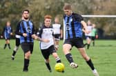 Padnell Rovers (blue/black) defeated Fleur De Lys 3-2 in a Portsmouth & District FA Sunday Trophy tie. Picture by Kevin Shipp