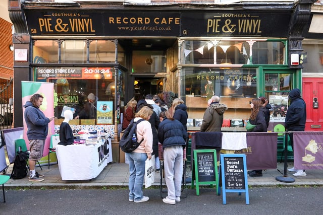 Record Store Day 2024 at Pie & Vinyl, Castle Road, Southsea.Picture: Chris  Moorhouse