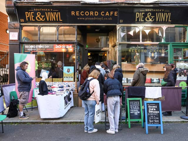 Record Store Day 2024 at Pie & Vinyl, Castle Road, Southsea.Picture: Chris  Moorhouse