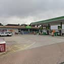 The BP garage in Northern Road, Cosham, were a car burst into flames. Photo: Google.