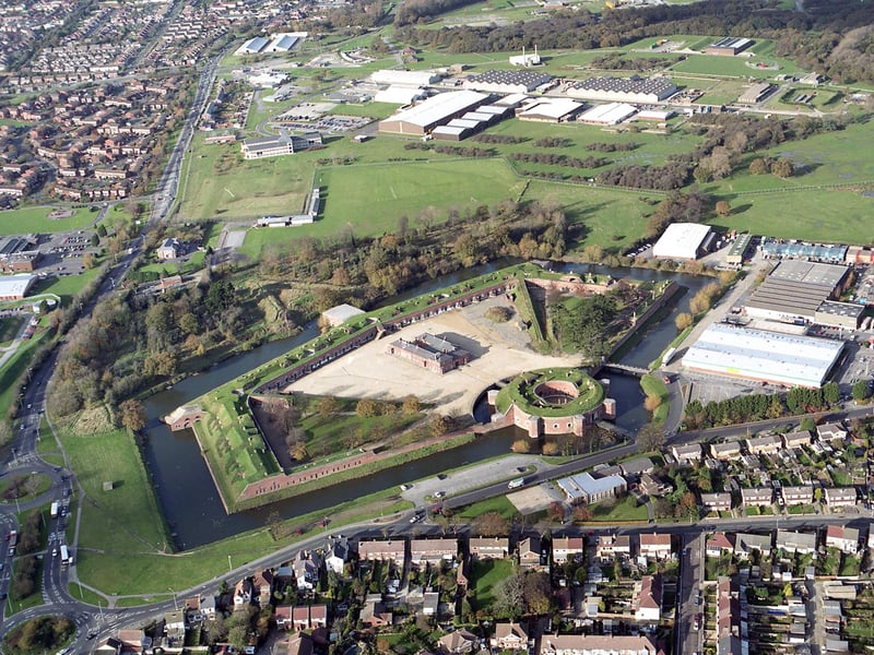 Aerial of Fort Brockhurst in 1998.