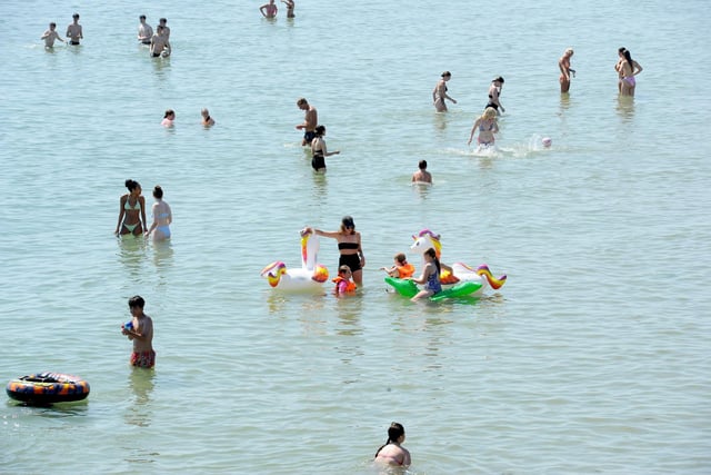The recent summer temperatures has reinforced a huge plus of our fabulous location - being able to enjoy the sea. Now, these days we certainly have to check the water quality levels first the sewage discharges having had a real impact and reducing the quality to poor in some areas on occasion. However much of our area retains a good water quality meaning we can make a splash this summer.Picture: Sarah Standing (300724-2769)