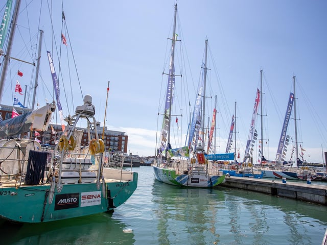 Pictured - The Clipper boats on display in Gunwharf QuaysPhotos by Alex Shute