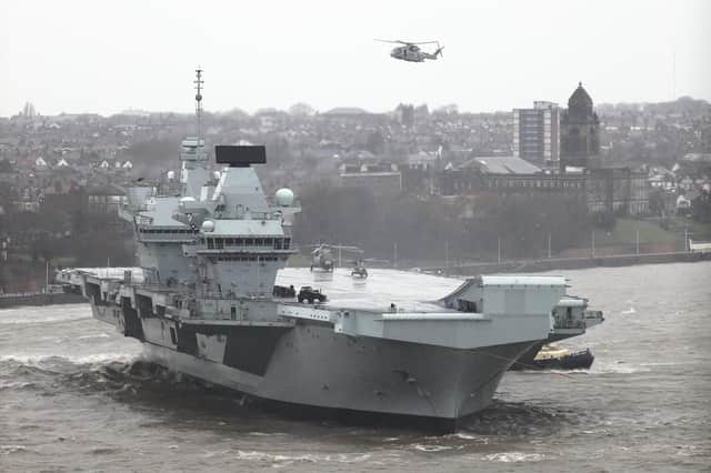 HMS Prince of Wales has arrived in Liverpool for the first time. Picture: LPhot Swainsbury/Royal Navy