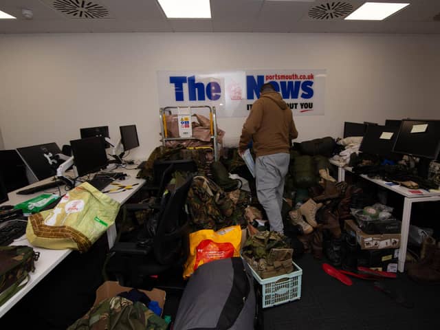 Donations for Ukraine, ready to picked up by fighters on Thursday 10th March 2022

Pictured: Donations at the Portsmouth News office, Lakeside, Portsmouth 

Picture: Habibur Rahman