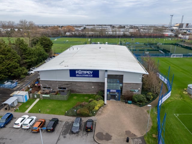 Pictured - Drone picture of Pompey Health & Fitness Club. Photos by Alex Shute