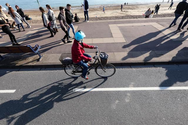 Southsea seafront on Saturday afternoon. Picture: Chris Moorhouse (270221-30)