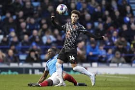 Josh Martin, pictured in action for Barnsley against Pompey last season, has spent the last two weeks training with the Blues. Picture: Jason Brown/ProSportsImages