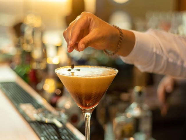 One of the drinks on the menu at the Sky Bar.