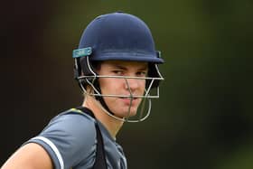 Scott Currie is in the 12-man Hampshire squad to face Sussex in a friendly prior to the Bob Willis Trophy opener between the two counties at Hove next weekend. Photo by Alex Davidson/Getty Images.