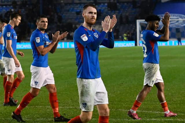 Pompey applaud. Picture: Graham Hunt