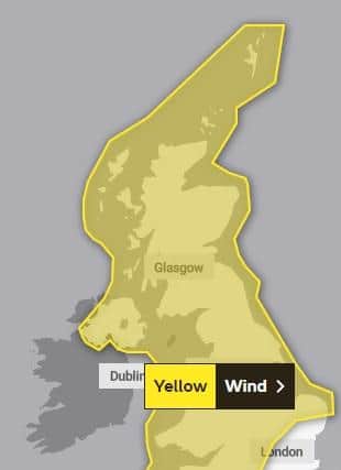 Strong winds will travel from Scotland and hit much of Portsmouth and Hampshire on Saturday. Picture: Met Office