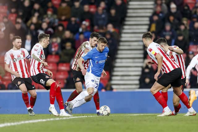 Michael Jacobs causing problems for Sunderland's defence during his 12 minutes on pitch on Saturday. Picture: Daniel Chesterton/phcimages.com