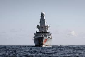 HMS Dragon pictured at sea ahead of her major war game with the French. Photo: Royal Navy