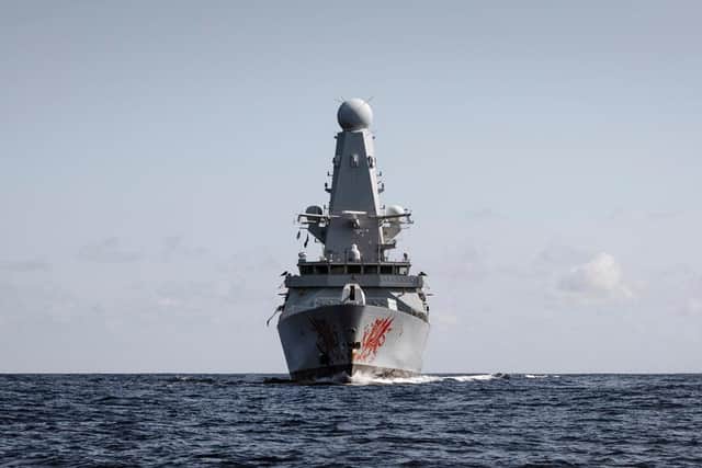HMS Dragon pictured at sea ahead of her major war game with the French. Photo: Royal Navy