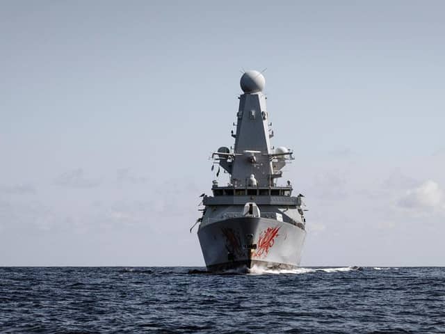HMS Dragon pictured at sea ahead of her major war game with the French. Photo: Royal Navy
