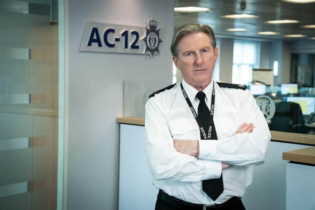 Adrian Dunbar as Superintendent Ted Hastings in Line of Duty. Picture: Steffan Hill/BBC/PA Wire