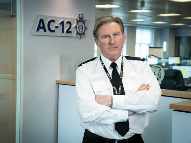 Adrian Dunbar as Superintendent Ted Hastings in Line of Duty. Picture: Steffan Hill/BBC/PA Wire