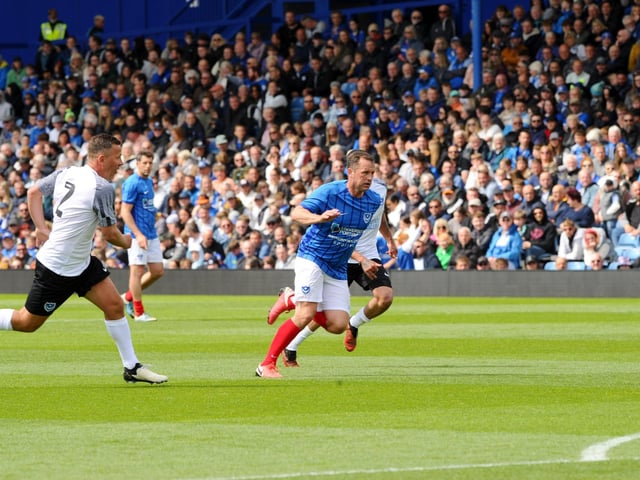 Pompey Legends v Alan Knight Celebrity XI in a charity fundraising match at Fratton Park on Bank Holiday Monday. Picture: Sarah Standing (050525-5763)