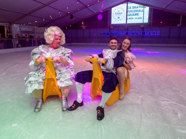 The stars of The Kings Theatre's pantomime, Cinderella, demonstrate why they will be sticking to the stage.
From left: Jack Edwards, Grant Urquhart, Michelle Antrobus