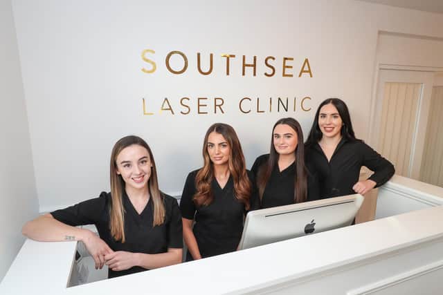 The Southsea Laser Clinic team. (left to right) Katie Pinnock, Lauren Hooper, Hannah Hooper and Nysie Gunner. Picture: Stuart Martin