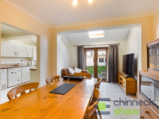 This three-bedroom terraced house in Baffins is on the market for £350,000. It is listed by Chinneck Shaw.