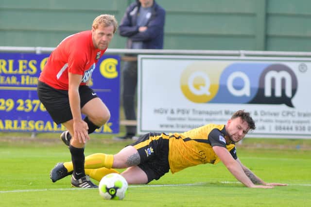 Fareham's Simon Woods and Charlie Williamson of Baffins. Picture: Martyn White.