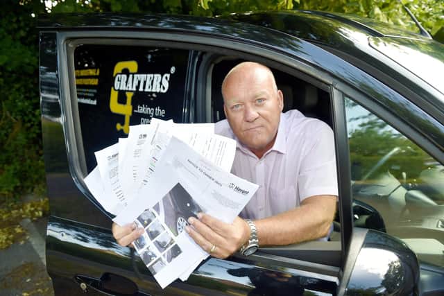 Mark Wakeham (60) from Hayling Island, has been ticketed for parking overnight in a free car park in St Mary's Road, Hayling Island on May 1, 2023. He has appealed as he says he did not stay overnight. Havant Borough Council say he did and they know that 'due to the tyre valves being in exactly the same place' over a 24-hour period. This, he insists, is not true and he has tracker evidence to prove his car was moved during this period.

Picture: Sarah Standing