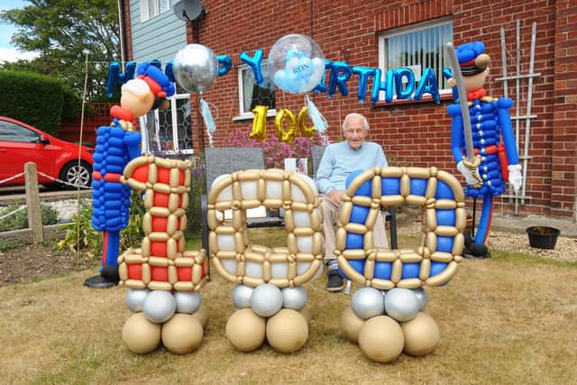 Second World War veteran Ron Cross from Alverstoke, celebrated his 100th birthday on Monday, June 8.Picture: Sarah Standing (080620-9636)