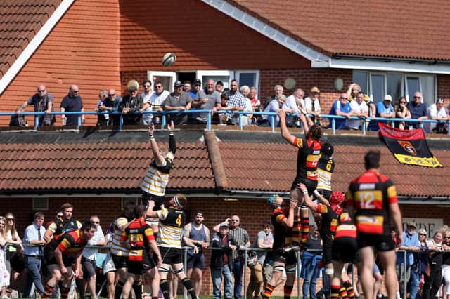 Portsmouth take on Honiton in last season's RFU Senior Vase semi-final at Rugby Camp - the highlight of Neil McRoberts' two-season tenure as head coach. Picture: Chris Moorhouse
