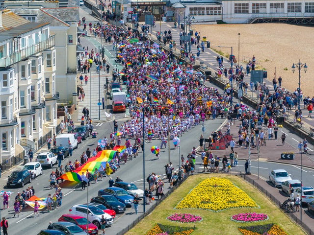 The parade headed along Southsea. Picture:Marcin Jedrysiak