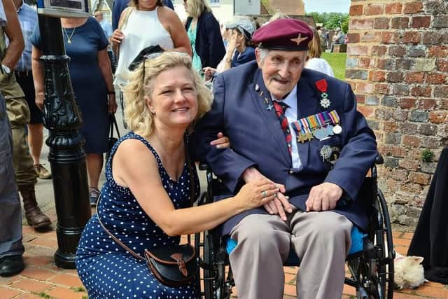 Arthur Bailey pictured with his niece Tracey Cooper who gave a eulogy during his funeral.