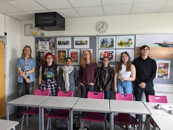 (L-R) Joshua Wall, Forest, Malaika, Robin Gilmour, Poppy Shipman, Lauren Chamberlain, Jack Wadham