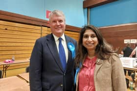 Sean Woodward, leader of Fareham Conservative Party and Suella Braverman MP