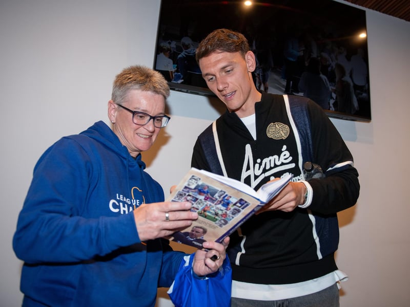 Kal Naismith at the Played Up Pompey Four book launch in Fratton Park's Victory Lounge on Friday night. Picture: Steve Reid