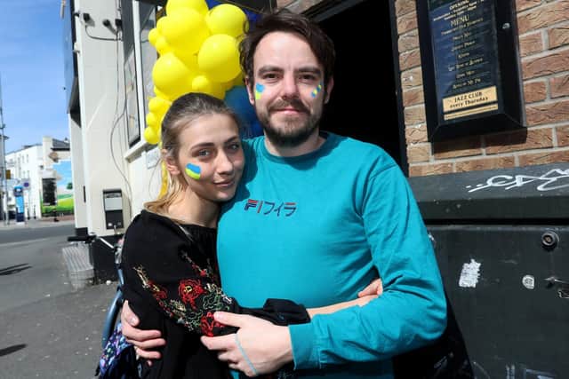 Olga and her partner Kriss. Picture: Sam Stephenson.