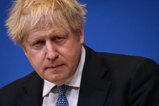 Prime Minister Boris Johnson during his meeting with Nato secretary general Jens Stoltenberg at Nato Headquarters in Brussels, where he described the situation with Russia and Ukraine as 'grim'.