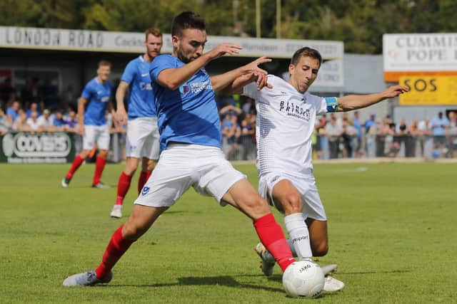 Hawks and Pompey face off in a friendly at Westleigh Park in July 2019. Picture: Dave Haines/Portsmouth News