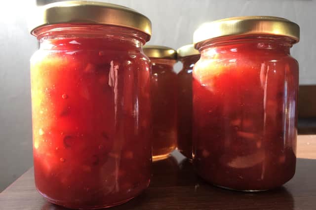 Plum and ginger conserve by Lawrence Murphy.