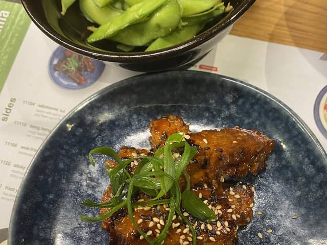 The Dish Detective's starter of sticky vegan ribs.